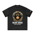HEAR GOOD Black T-Shirt