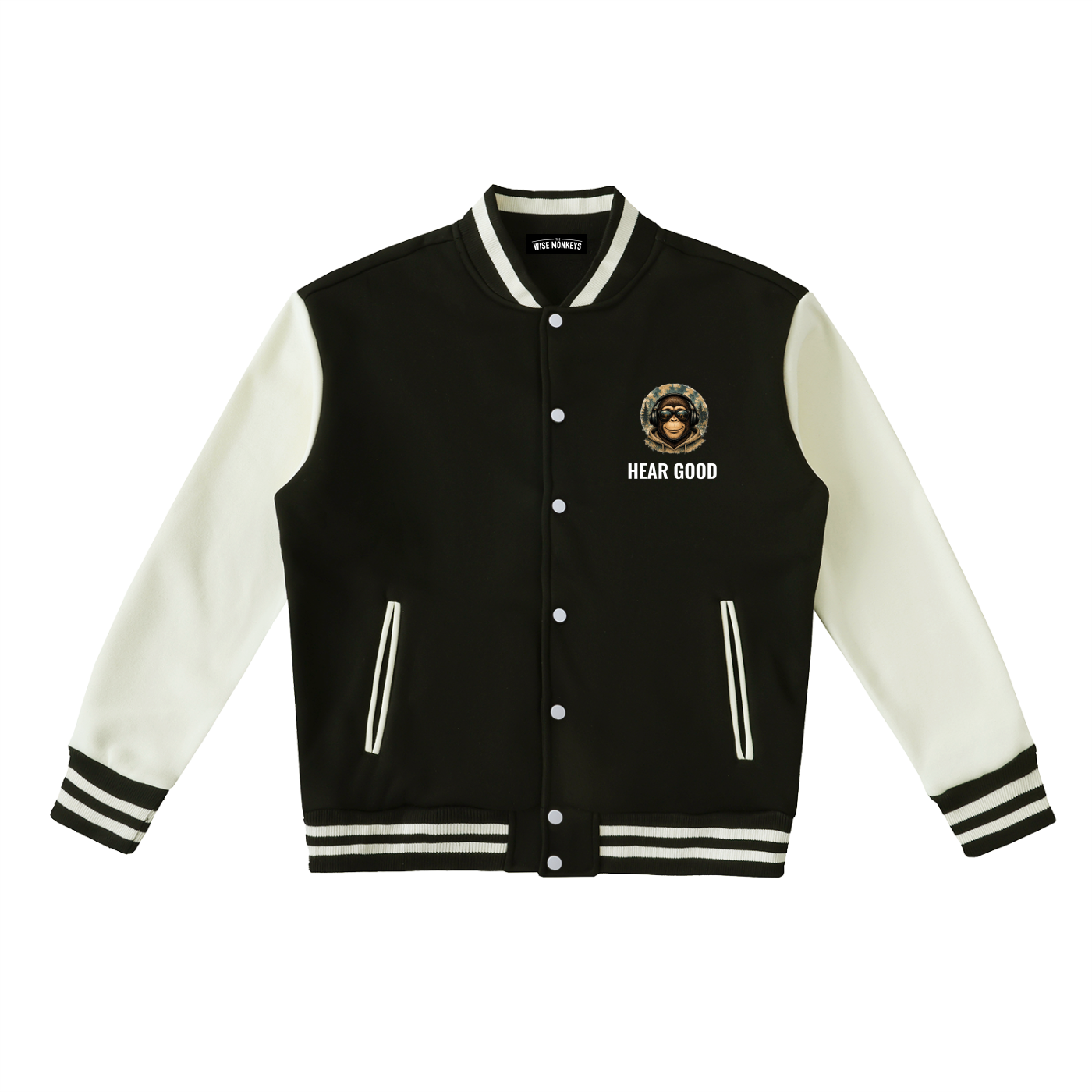 The Wise Monkeys Varsity Jacket