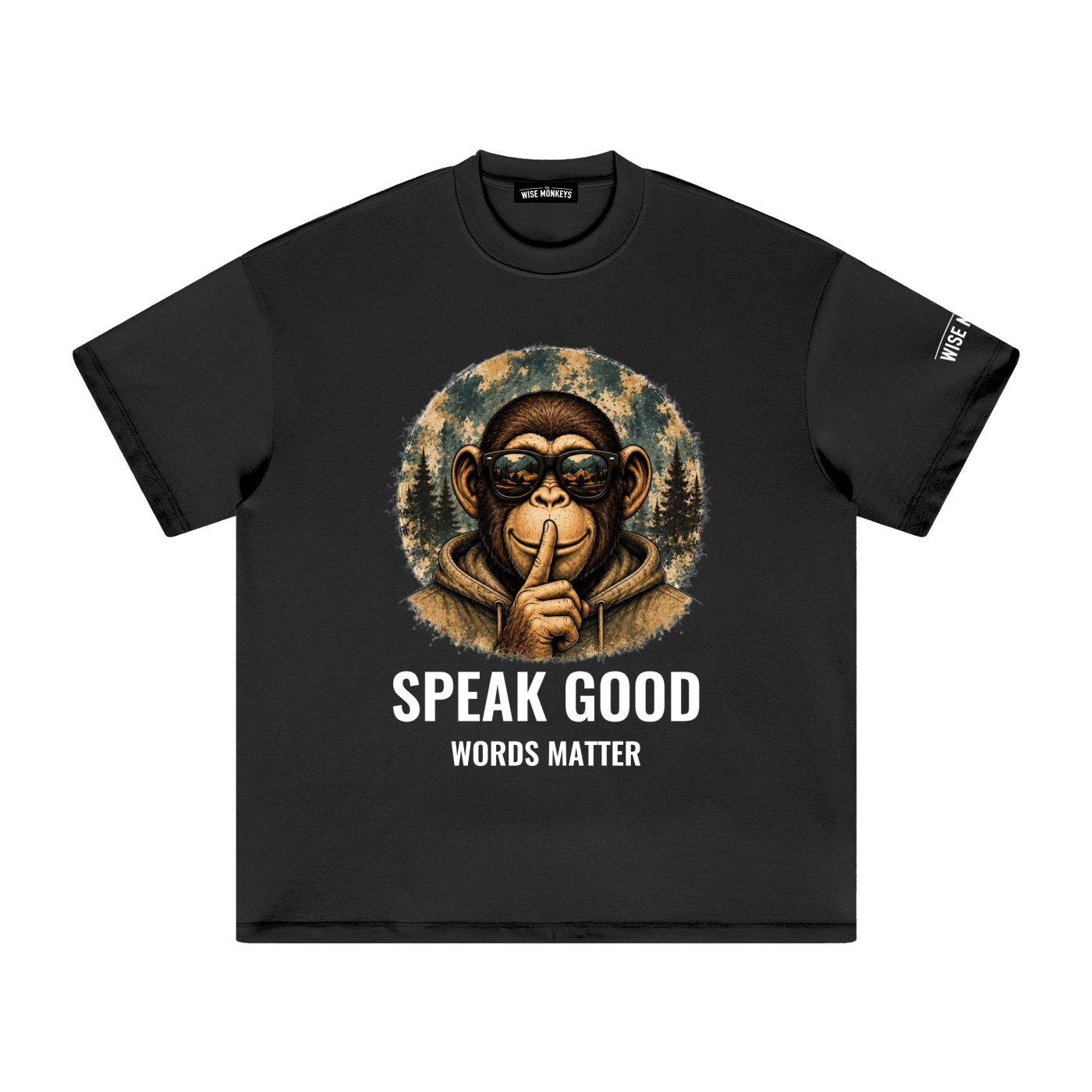 SPEAK GOOD Black T-Shirt